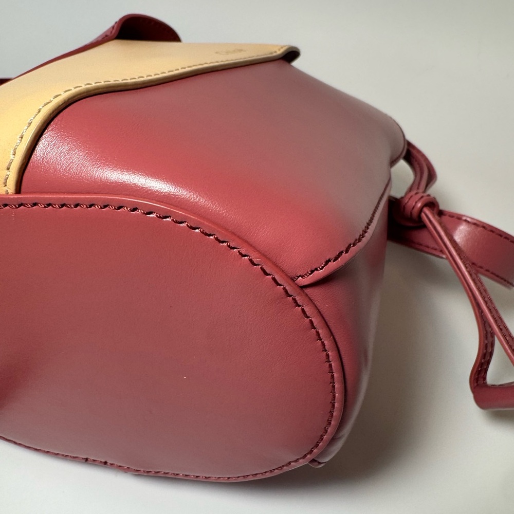 SOLD Chloé Tulip Mini Bucket Bag Pink (Faded Rose) & Cream Leather Luxury Bag - Picture 9 of 11